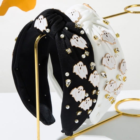 Halloween Cute Minimalist Women's Ghost Alloy Glass Hair Band