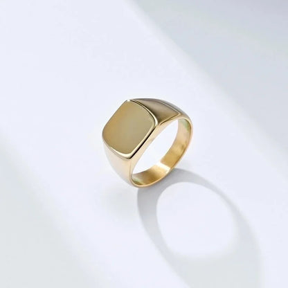 Fashion Solid Color Stainless Steel Polishing Rings 1 Piece