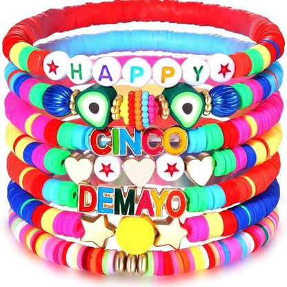 Christmas Bracelet Diy Santa Claus Elk Color Letters Handmade Soft Bracelet Suit