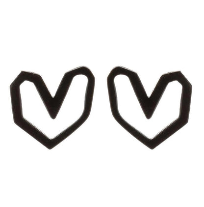 1 Pair Fashion Heart Shape 304 Stainless Steel 18K Gold Plated Ear Studs