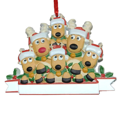 Christmas Fashion Dog Resin Party Hanging Ornaments