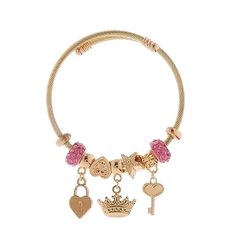 Cute Animal Pumpkin Heart Shape 304 Stainless Steel Alloy Rhinestones Bangle In Bulk Stainless Steel Bracelets Halloween