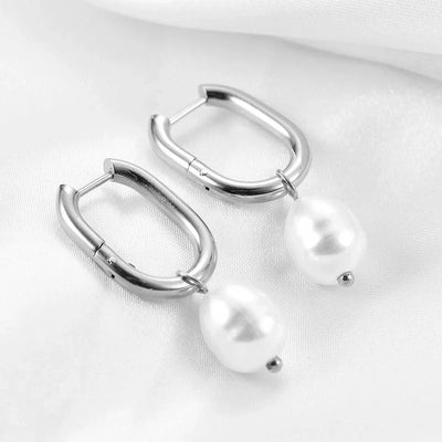 1 Pair Fashion Solid Color Plating Stainless Steel Gold Plated Hoop Earrings