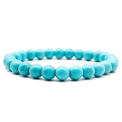 Minimalist Solid Color Natural Stone Beaded Bracelets