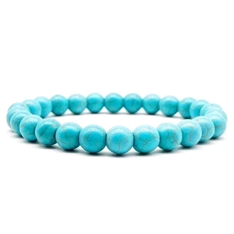 Minimalist Solid Color Natural Stone Beaded Bracelets