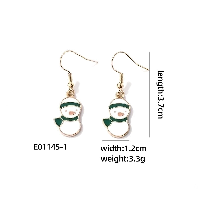 1 Pair Casual Cute Sweet Christmas Tree Santa Claus Christmas Socks Plating 304 Stainless Steel K Gold Plated Drop Earrings