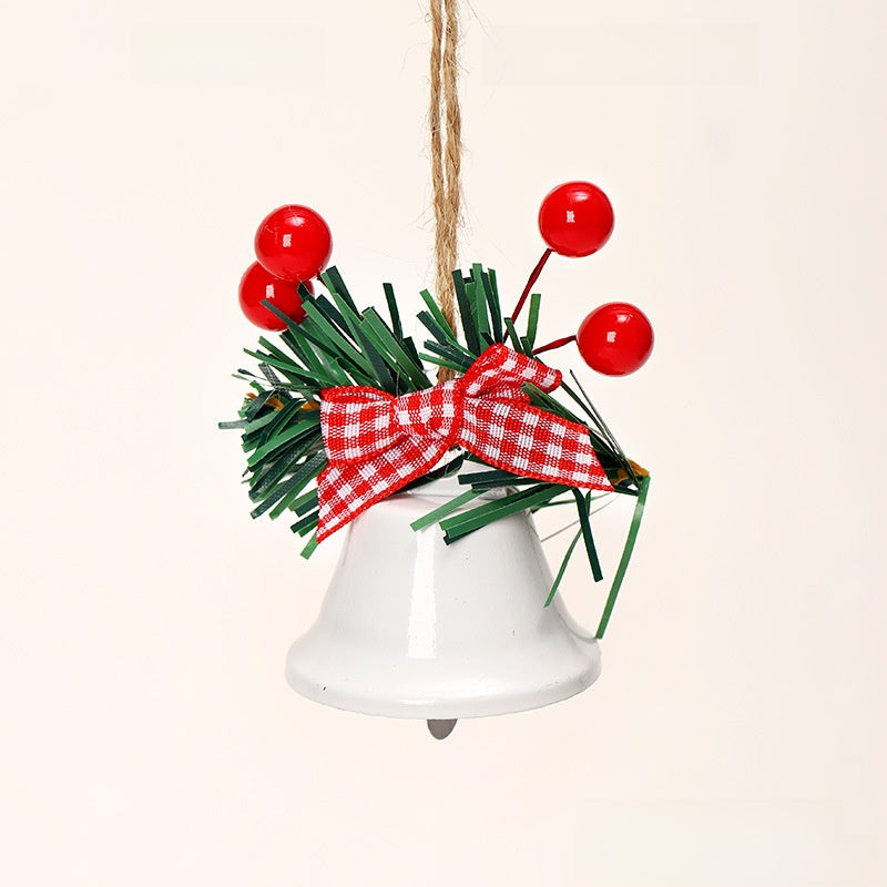2 Pieces Christmas Iron Bell Ringable Pendant Christmas Tree Decoration Diy Accessories Props Window Christmas Outfit