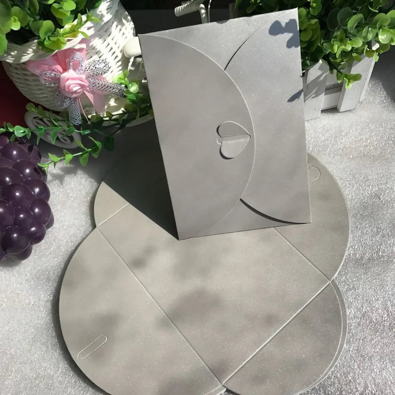 15.5*10.5cm Large Love Buckle Pearlescent Envelope High-grade Thick Postcard Storage Envelope