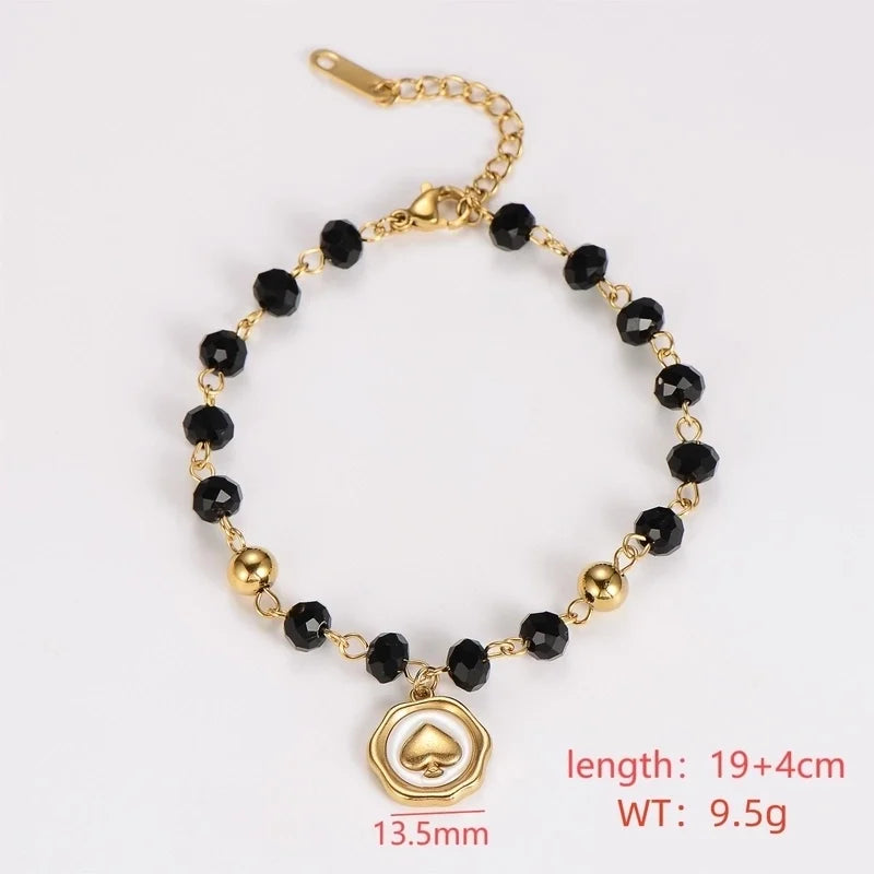 Vintage Style Minimalist Christmas Tree Moon Heart Shape 304 Stainless Steel Bracelets In Bulk Christmas