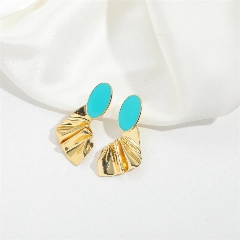 1 Pair Halloween Christmas Vintage Style Minimalist Commute Leaves Leaves Copper + Dripping Oil Copper 14K Gold Plated Earrings