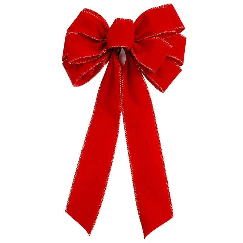 Amazon Cross-border Christmas Bow Ornaments Christmas Tree Decoration Diy Accessories Christmas Bow Pendant