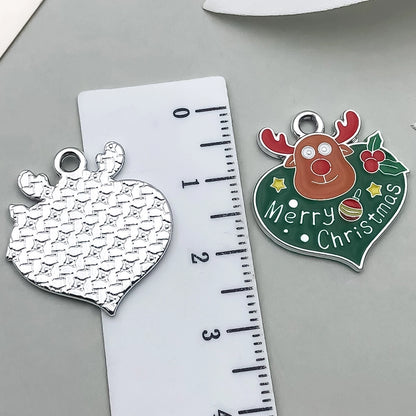 1 Piece 20 PCS/Package 17x14mm 23x18mm 23x23mm Alloy Christmas Tree Santa Claus Gingerbread Pendant Jewelry Accessories