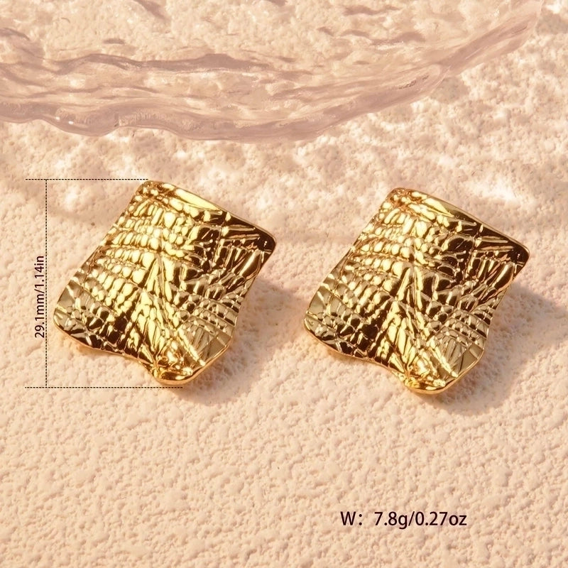 1 Pair Vintage Style Classic Style Heart Shape Flower Heart Flowers 304 Stainless Steel Imitation Gold Drop Earrings Ear Studs