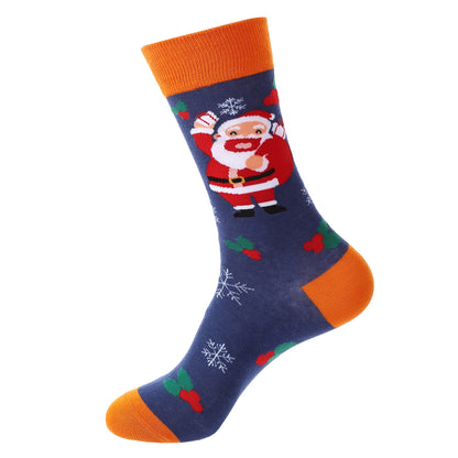 10 Pairs Haichin Christmas Mid-calf Socks For Men Trendy Brand Christmas Socks For Women Santa Claus Trendy Socks