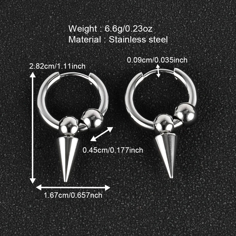 1 Pair Minimalist Classic Style Solid Color Polishing Plating 304 Stainless Steel 18K Gold Plated Drop Earrings
