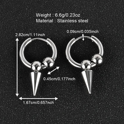 1 Pair Minimalist Classic Style Solid Color Polishing Plating 304 Stainless Steel 18K Gold Plated Drop Earrings
