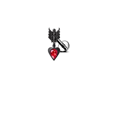 1 Piece Hip-hop Sexy Shiny Animal Heart Shape Plating Inlay Stainless Steel Copper Rhinestones Zircon White Gold Plated Gold Plated Ear Studs Belly Ring