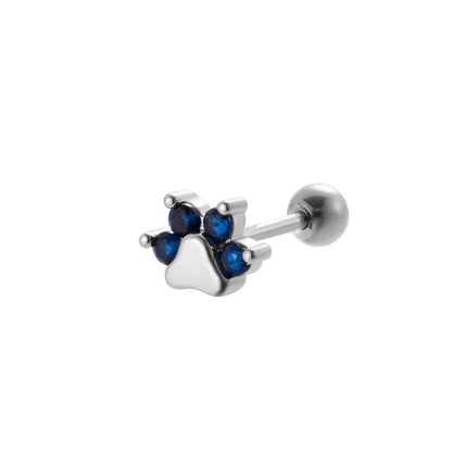 1 Piece Ear Cartilage Rings & Studs Sweet Crown Flower Butterfly 316L Stainless Steel Copper Plating Inlay Zircon