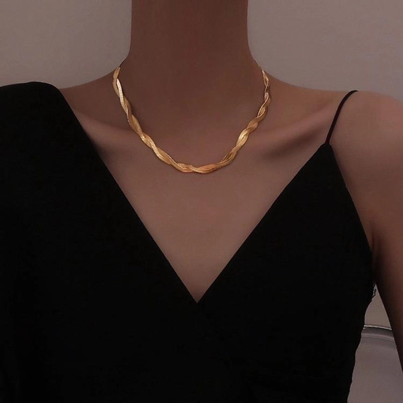Ig Style Minimalist Solid Color Titanium Steel Plating Layered Necklaces Necklace