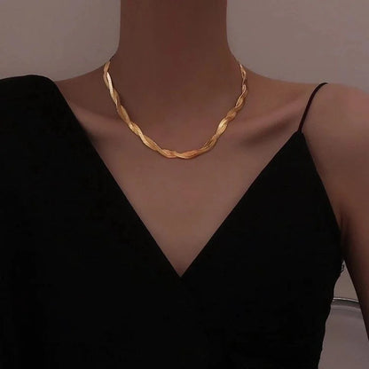 Ig Style Minimalist Solid Color Titanium Steel Plating Layered Necklaces Necklace
