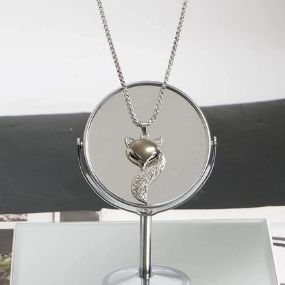 Hip-hop Animal Cartoon Character Alloy Titanium Steel Pendant Necklace In Bulk