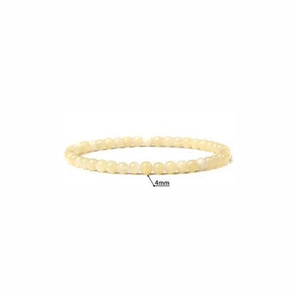 1 Piece Minimalist Round Natural Stone Beaded Bracelets