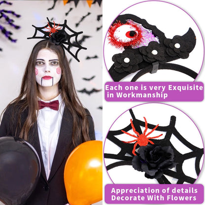 Halloween Hip-Hop Cool Style Cat Spider Web Plastic Felt Cloth Club Party Street