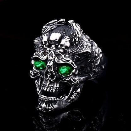 Retro Skull Alloy Plating Halloween Unisex Open Rings