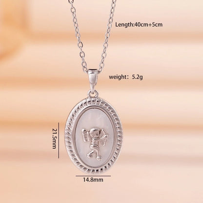 304 Stainless Steel Copper Cable Chain Animal Bear Pendant Necklace