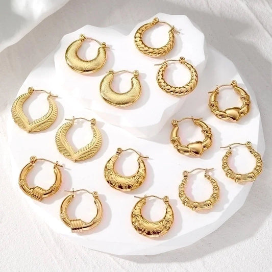 1 Pair Vintage Style Minimalist Classic Style Heart Shape Solid Color Butterfly Plating 201 Stainless Steel Earrings