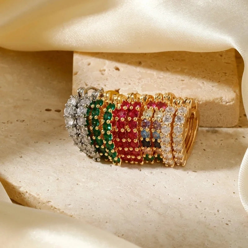 1 Pair Minimalist Heart Shape Plating Inlay Copper Zircon K Gold Plated Earrings