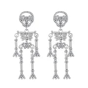 1 Pair Punk Skull Handmade Resin Drop Earrings