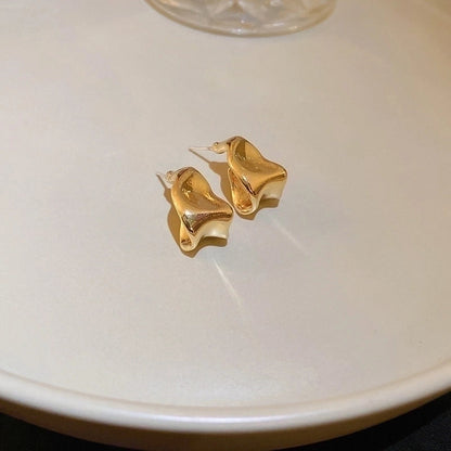 Silver Needle Exaggerated Lovely Earrings Light Luxury High-grade Niche Earrings Fashion Metal Temperament Earrings For Women