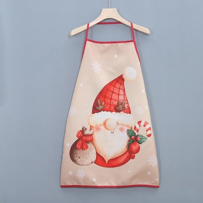 Christmas Santa Claus Snowman Polyester Indoor Aprons Costume Props