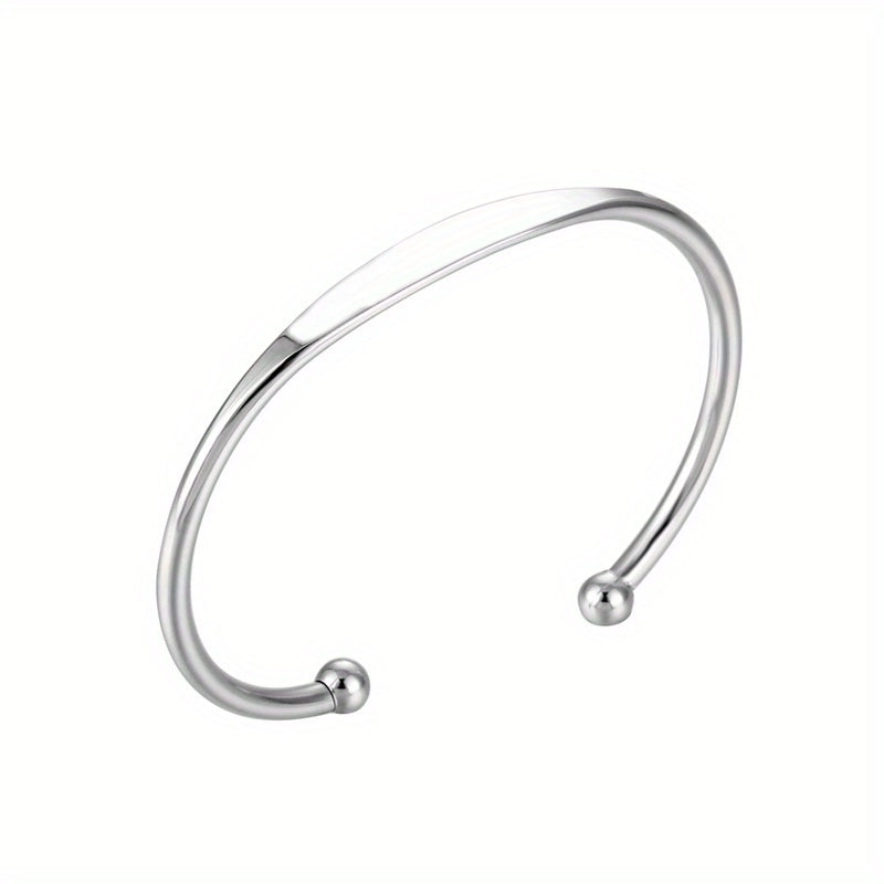 Minimalist Classic Style Solid Color Stainless Steel Plating 18k Gold Plated Bangle