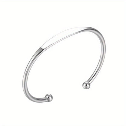 Minimalist Classic Style Solid Color Stainless Steel Plating 18k Gold Plated Bangle