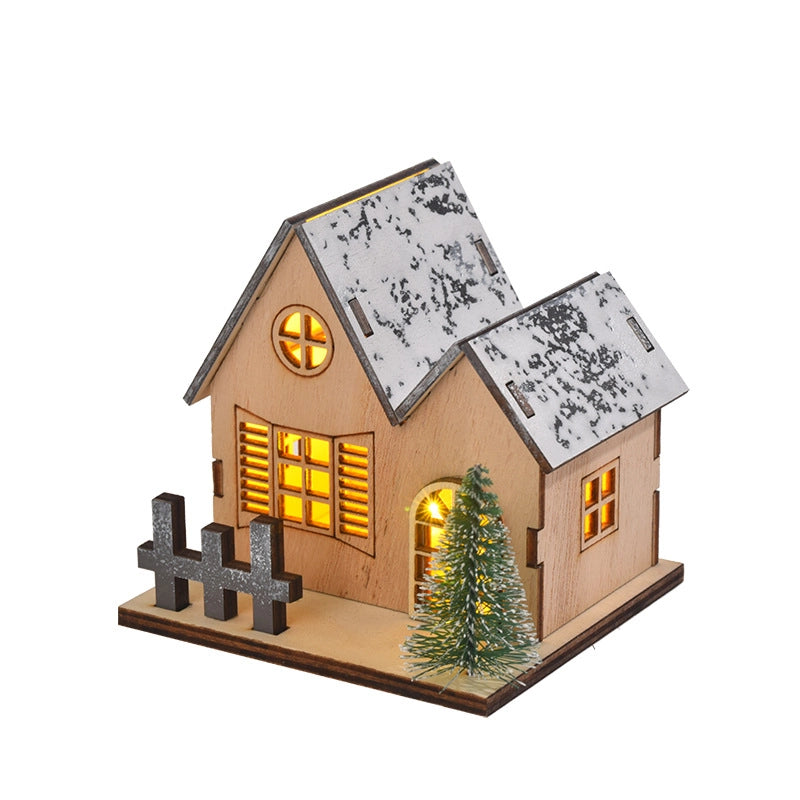 Christmas Pastoral IG Style House Wood Party Festival Ornaments