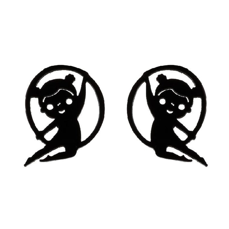 1 Pair Minimalist Solid Color Irregular Plating 304 Stainless Steel 18K Gold Plated Ear Studs