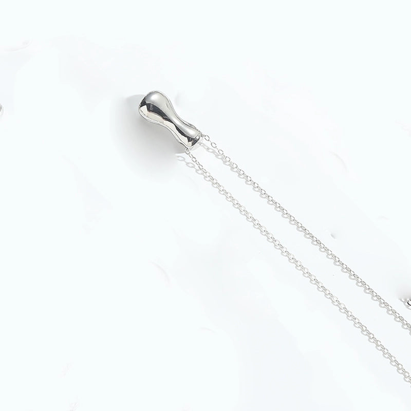 Copper White Gold Plated Letter Pendant Necklace