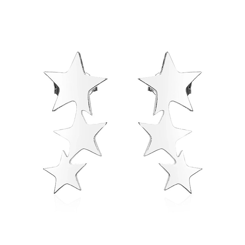 1 Pair Basic Minimalist Geometric Plating 304 Stainless Steel Ear Studs