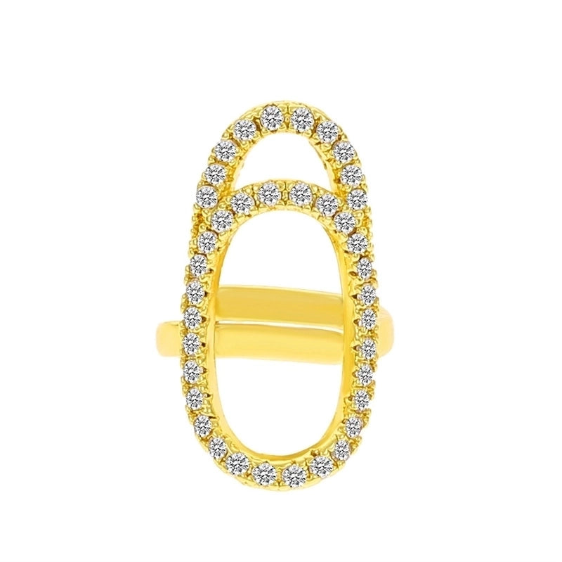 Luxurious Geometric Devil's Eye Heart Shape Copper Rhinestones Zircon Rings In Bulk