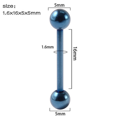 1 Piece Tongue Rings Minimalist Streetwear Solid Color 304 Stainless Steel Zircon Plating Inlay Zircon 18K Gold Plated