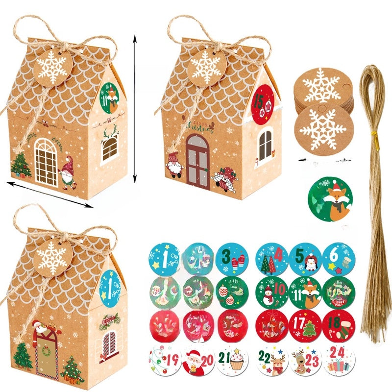 Christmas Casual Elegant Cute Number Snowflake Kraft Paper Banquet Party Gift Wrapping Supplies Gift Wrapping Supplies