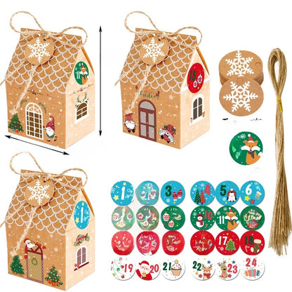 Christmas Casual Elegant Cute Number Snowflake Kraft Paper Banquet Party Gift Wrapping Supplies Gift Wrapping Supplies