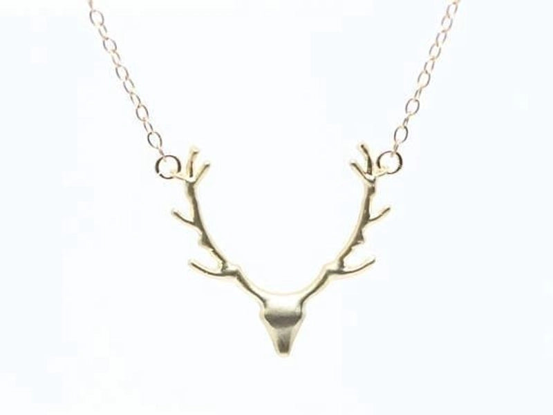 Simple Necklace Christmas Elk Reindeer Pendant Necklace Female Clavicle Chain Fawn Necklace