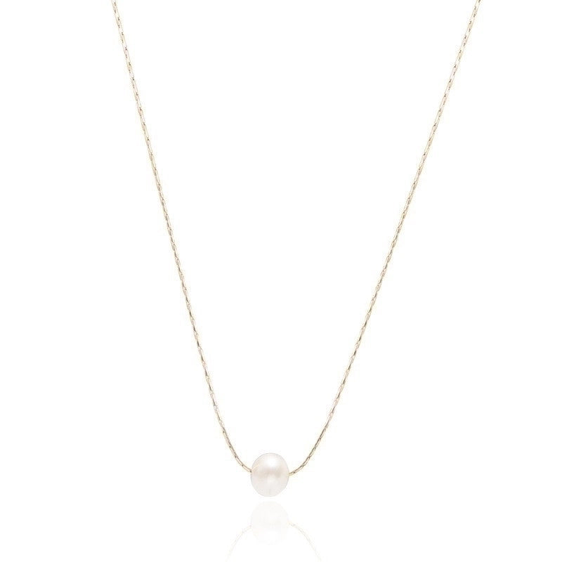 IG Style Water Droplets 304 Stainless Steel Imitation Pearl 18K Gold Plated Plating Necklace