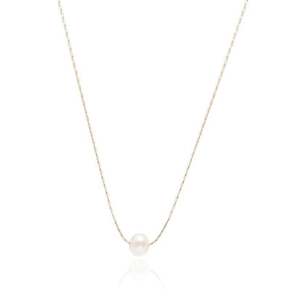 IG Style Water Droplets 304 Stainless Steel Imitation Pearl 18K Gold Plated Plating Necklace