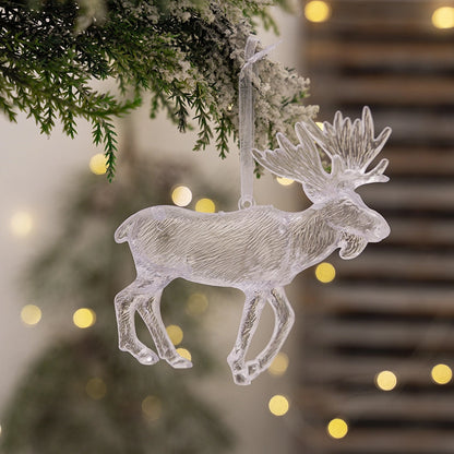 Christmas Minimalist Classic Style Elk Arylic Holiday Festival Hanging Ornaments Decorative Props
