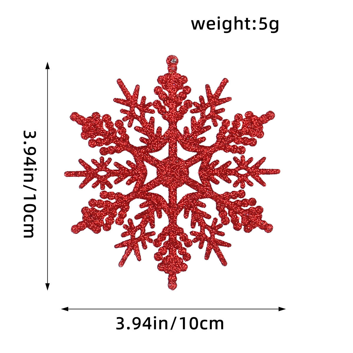 Christmas Decoration 10cm Snowflakes Plastic Sprinkles Snowflakes Christmas Tree Decoration Hollow Snowflake Ornaments