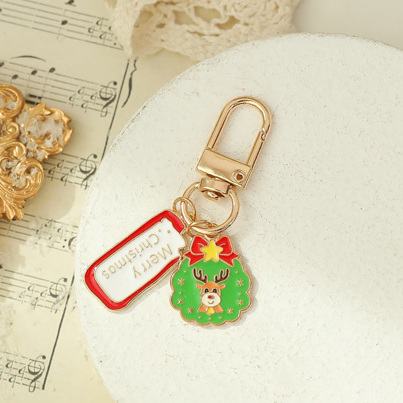 Christmas Gift Keychain Pendant Practical Car Key Christmas Tree Ornament Phone Chain